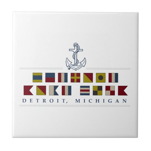 デトロイトからの挨拶 タイル (正面)