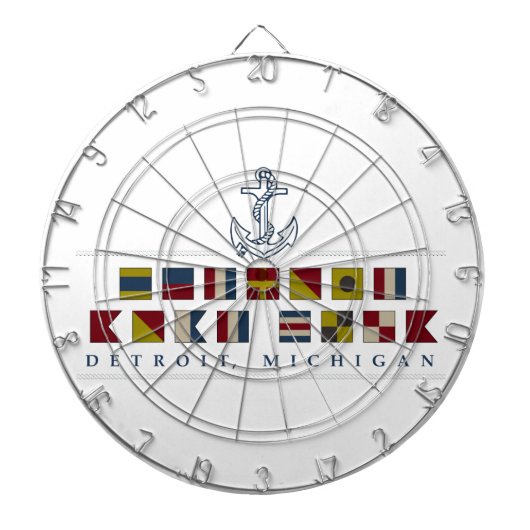 デトロイトからの挨拶 ダーツボード (正面)