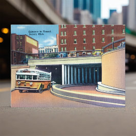 デトロイトからウィンザートンネル ポストカード