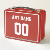 デトロイトがホッケーを構築 – 赤い弁当箱 メタルランチボックス (裏面)
