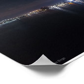 デトロイトすごいのドローン写真の上のブラッド・ウルフ・ムーン ポスター (角)