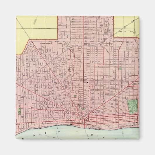 デトロイトとその周辺 マグネット (正面)