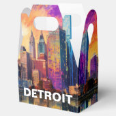 デトロイトのスカイライン抽象アート フェイバーボックス (オープン)