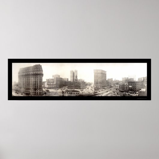 デトロイトのダウンタウン写真1914 ポスター (正面)