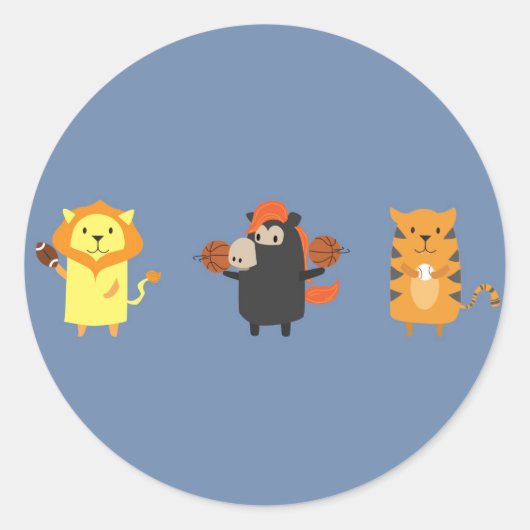 デトロイトのマスコット動物 ラウンドシール (正面)