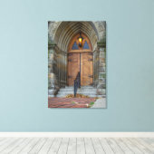 デトロイトの古い教会の扉 キャンバスプリント (インサイチュ (ウッドフロア))