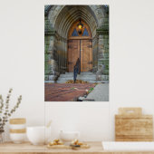 デトロイトの古い教会の扉 ポスター (キッチン)