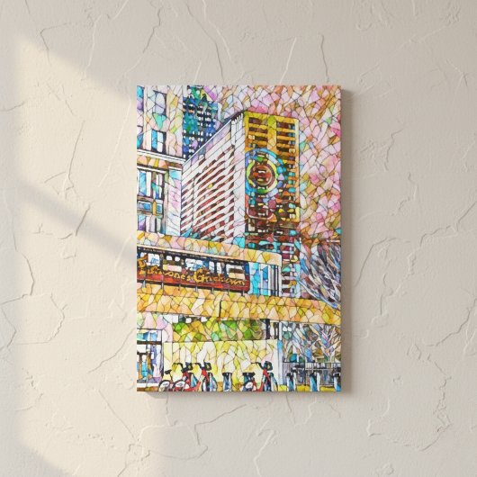 デトロイトの相互接続された人々の暮らし キャンバスプリント