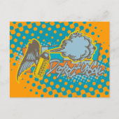 デトロイトの都市Tシャツとギフト ポストカード (正面)