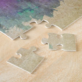 デトロイトのMI |の水彩画都市スカイライン ジグソーパズル (側面)