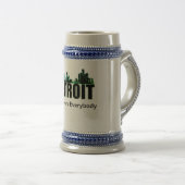 デトロイトはすべてのスタインマグカップを支配する ビールジョッキ (正面右)