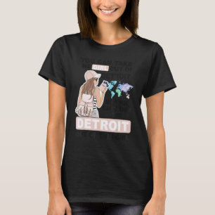 デトロイトを愛する女の子 デトロイト出身のクールな女の子 Tシャツ
