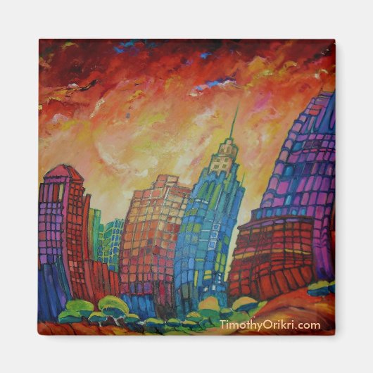 デトロイトアートワークマグネット マグネット (正面)