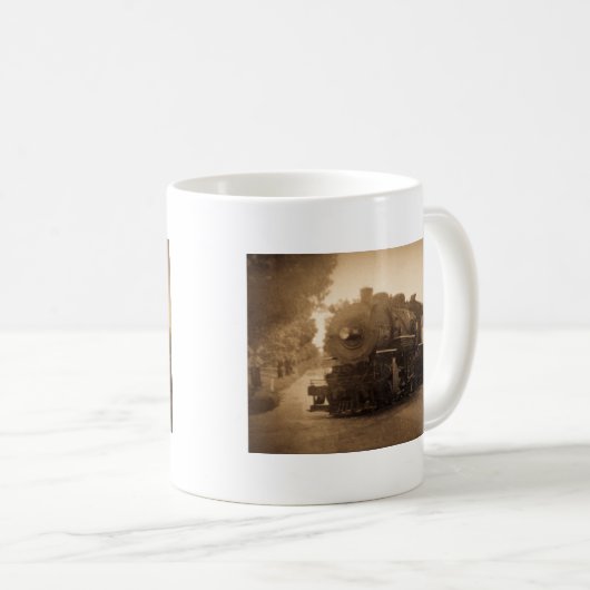 デトロイトエイドリアンMIの末端の鉄道エンジン コーヒーマグカップ (正面右)