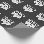 デトロイトギフトおもしろいなミシガン州は家です ラッピングペーパー (角)