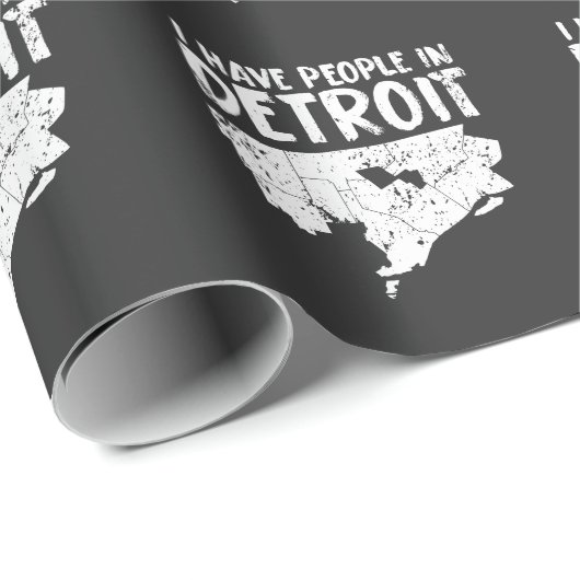 デトロイトギフトおもしろいなミシガン州は家です ラッピングペーパー (ロールコーナー)