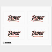 デトロイトグラフィティスタイル 長方形シール (シート)