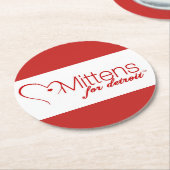 デトロイトコースターのためのミトン ラウンドペーパーコースター (アングル)