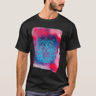 デトロイトサイケデリックアートワーク獅子 Tシャツ