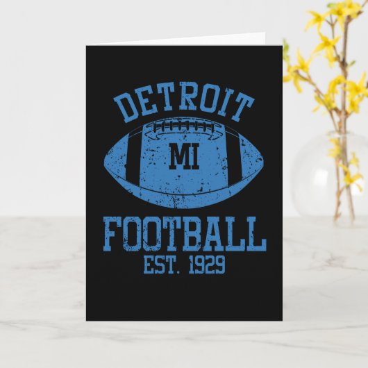 デトロイトサッカーファンギフトプレゼントアイディア カード (黄色い花)