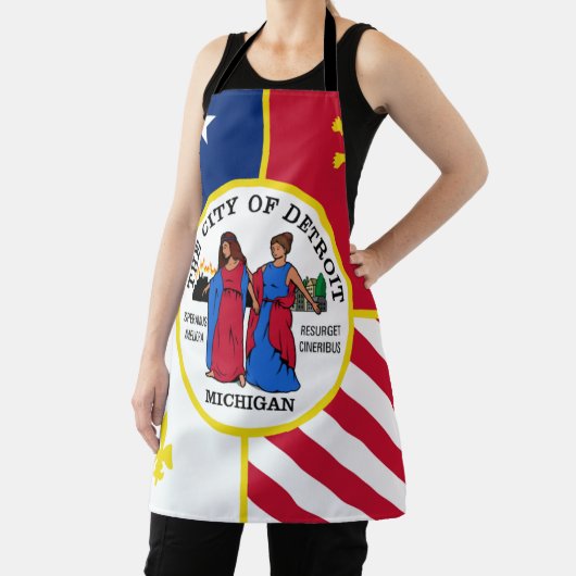 デトロイトシティ国旗のエプロン エプロン (インサイチュ)