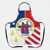 デトロイトシティ国旗のエプロン エプロン (正面)