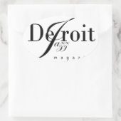 デトロイトジャズ雑誌 楕円形シール (バッグ)