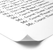 デトロイトスカイラインブラック結婚アールデコの座席 ポスター (角)