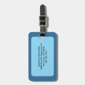 デトロイトスカイライン抽象芸術アート ラゲッジタグ (正面縦)