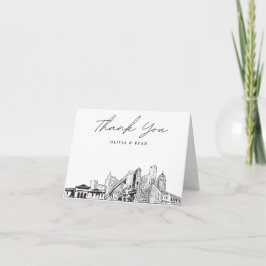 デトロイトスカイライン空白のサンキューカード サンキューカード