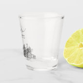 デトロイトスカイライン結婚式の引き出物応援ショットグラス ショットグラス (右)