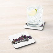 デトロイトスカイラインinグラフィティ飲料用コースター コースター (右側)