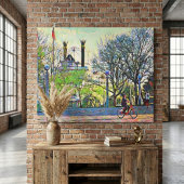 デトロイトズリバーウォークリフレクション キャンバスプリント