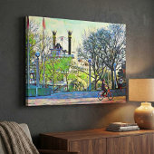 デトロイトズリバーウォークリフレクション キャンバスプリント