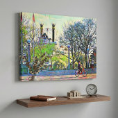 デトロイトズリバーウォークリフレクション キャンバスプリント