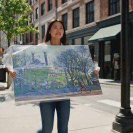 デトロイトズリバーウォークリフレクション キャンバスプリント