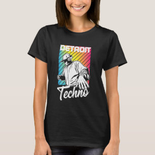 デトロイトテクノハウスミュージックフェスティバルプレーヤーEdm Dj Tシャツ