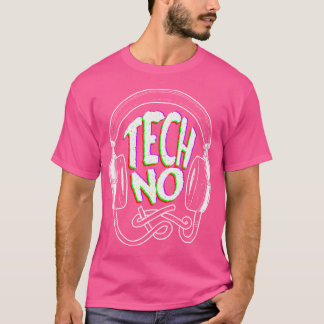 デトロイトテクノハウスミュージックフェスティバルヘッドフォンEdm Tシャツ