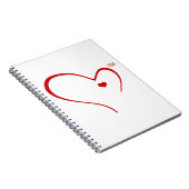 デトロイトハートのロゴのノートのためのミトン ノートブック (右側)