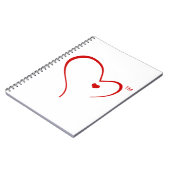 デトロイトハートのロゴのノートのためのミトン ノートブック (左側)