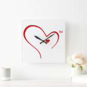 デトロイトハートのロゴの円形の柱時計のためのミトン スクエア壁時計 (ホーム)