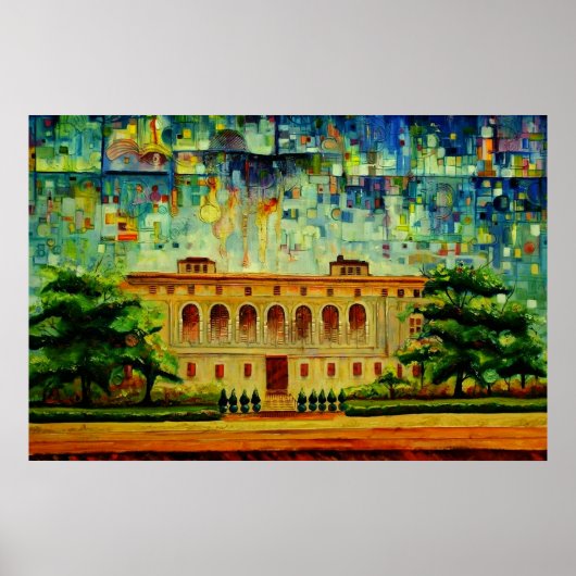 デトロイトパブリックメインライブラリレンディション1 ポスター (正面)