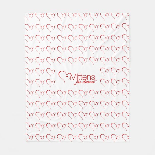 デトロイトフリースブランケットのためのミトン フリースブランケット (正面)