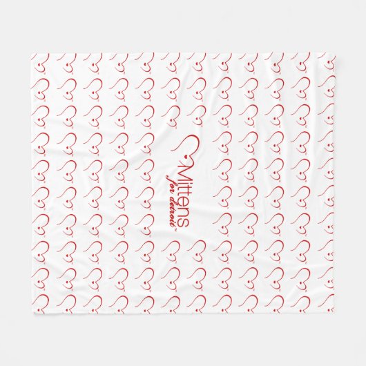 デトロイトフリースブランケットのためのミトン フリースブランケット (正面(横))