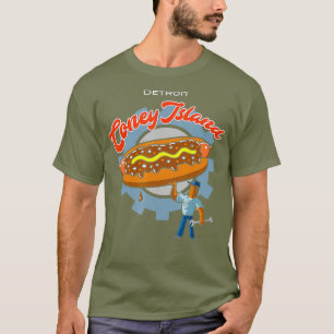 デトロイトプライドコニーアイランドホットドッグ Tシャツ