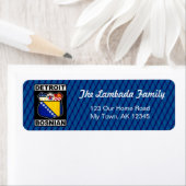 デトロイトボスニアアメリカン住所 シールテンプレート ラベル (インサイチュ)