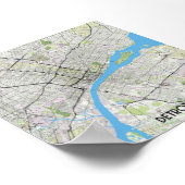 デトロイトマップ ポスター (角)