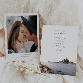 デトロイトミシガンウォーターカラー結婚式招待状 招待状