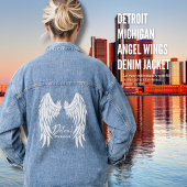 デトロイトミシガンエンジェルウィングス デニムジャケット