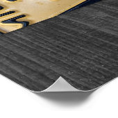 デトロイトミシガンシティスカイラインライセンスプレートアート ポスター (角)